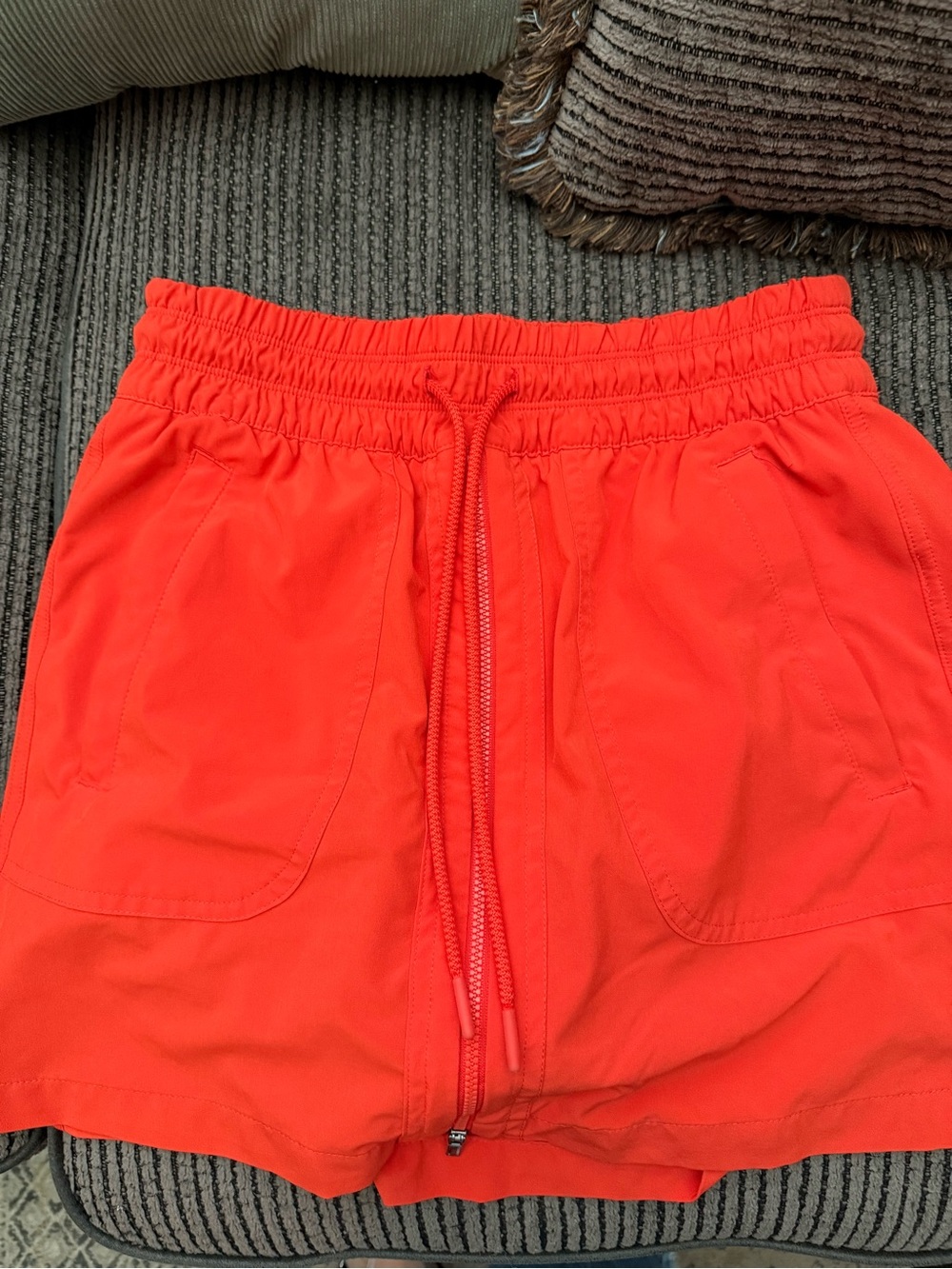 Athleta Vibrant Orange Elastic Waist Shorts